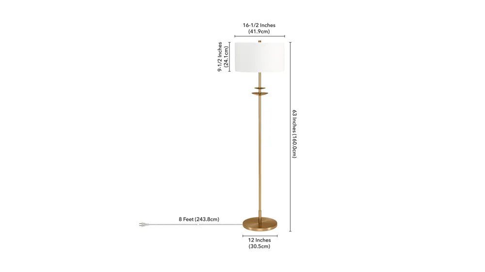 Audrey Floor Lamp Dimensions