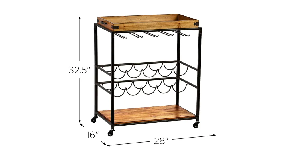Boston Bar Cart Dimensions