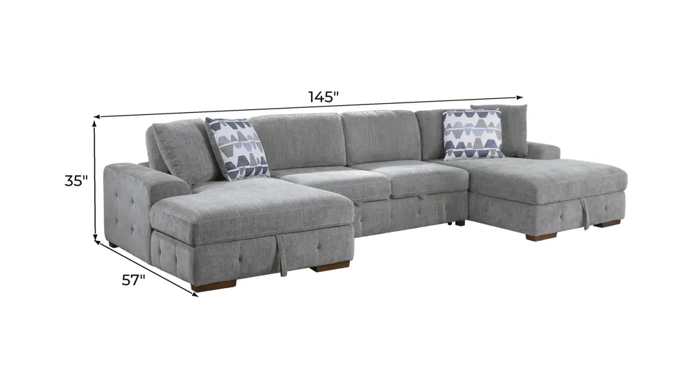 Dolman 3 pc. Sectional Dimensions