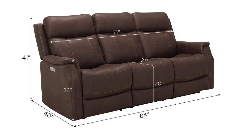 Rendall Power Layflat Sofa Dimensions