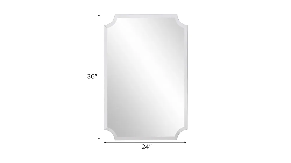 Scallop Frameless Mirror Dimensions
