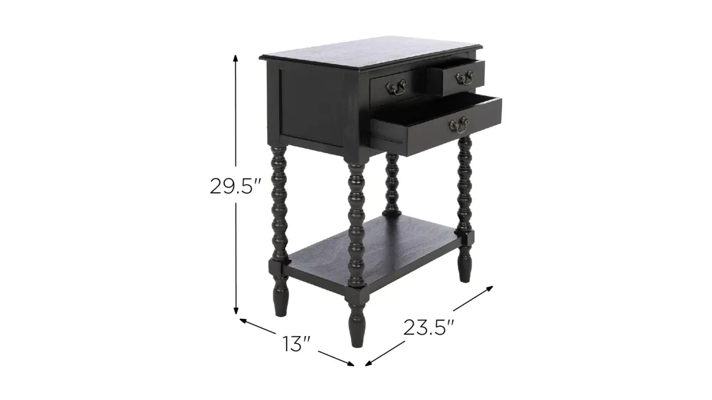 Mycha 3 Drawer Console Table Dimensions