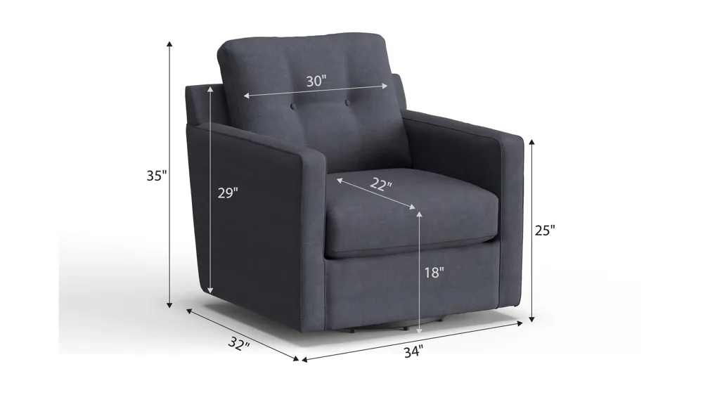 ModularOne Swivel Chair Dimensions