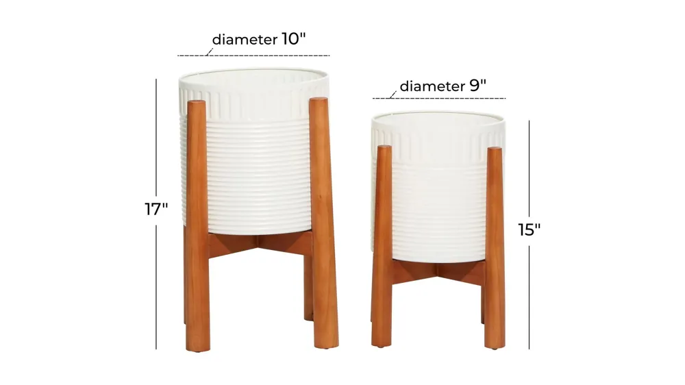 Ivy Collection Lahijani Planter Set of 2 Dimensions