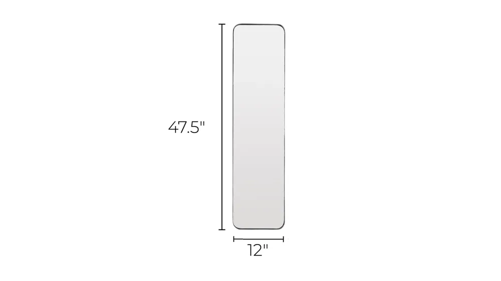 Ivy Collection Black Metal Wall Mirror Dimensions