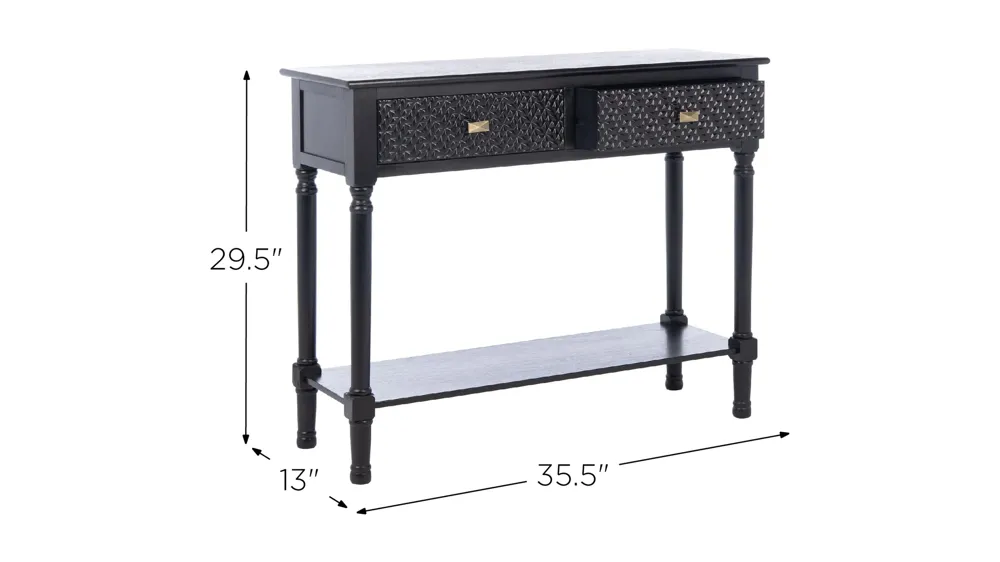 Rosemary 2 Drawer Console Table Dimensions