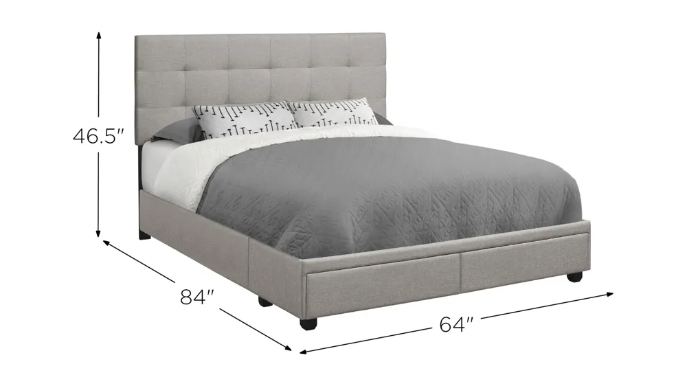 Clint Upholstered Platform Storage Bed Dimensions