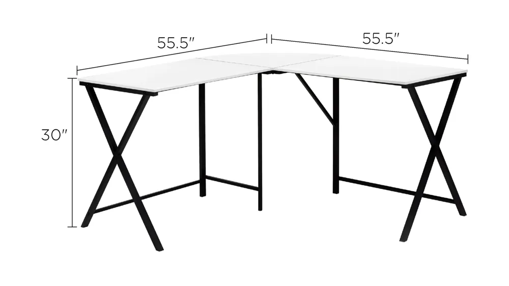 Balthazar L-Shaped Computer Desk Dimensions