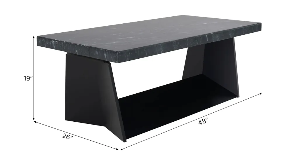 Mahal Cocktail Table w/ Casters Dimensions
