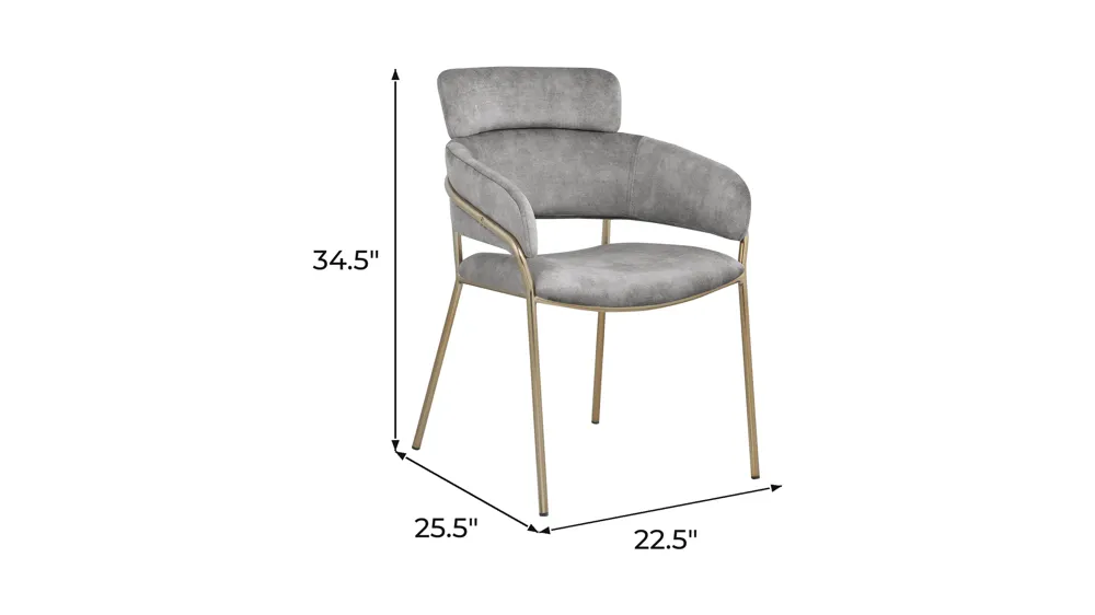 Yara Dining Chair - Set of 2 Dimensions