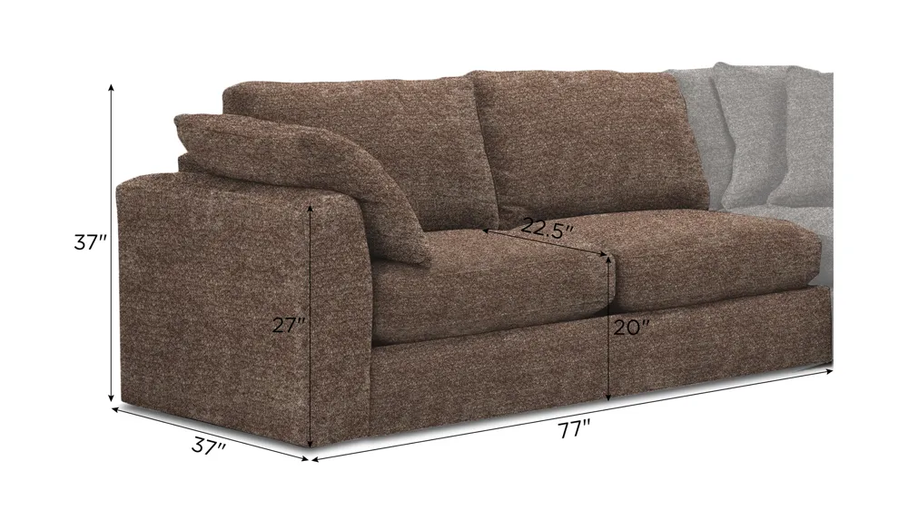 Nappily Left Arm Facing Loveseat Dimensions