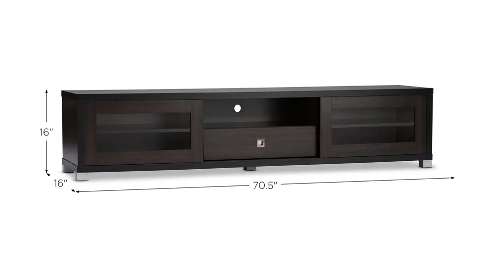 Beasley 70-Inch TV Cabinet with 2 Sliding Doors and Drawer Dimensions