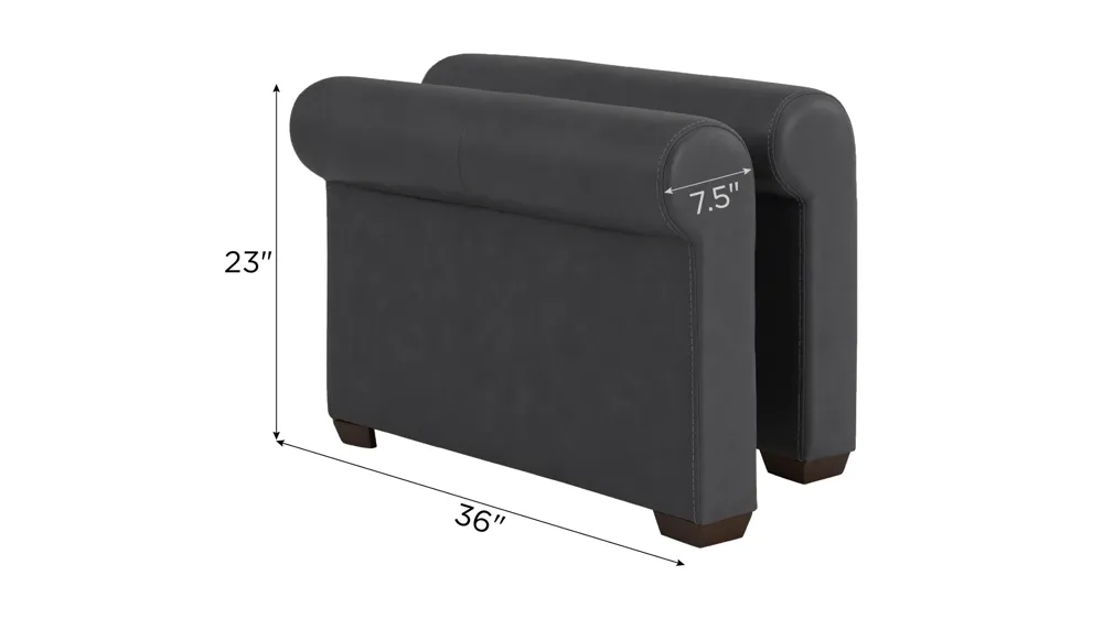Harley Set of Two Leather Roll Arms Dimensions