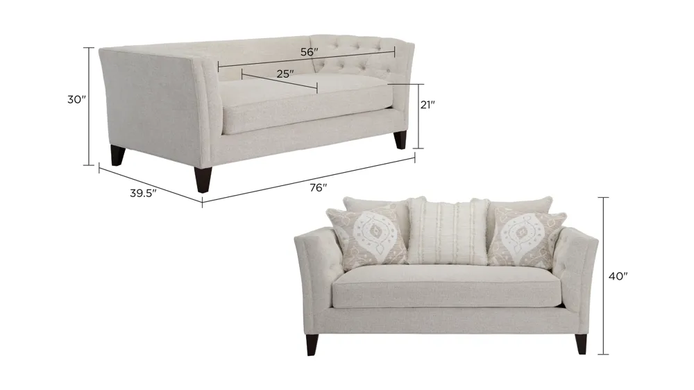 Callie Loveseat Dimensions