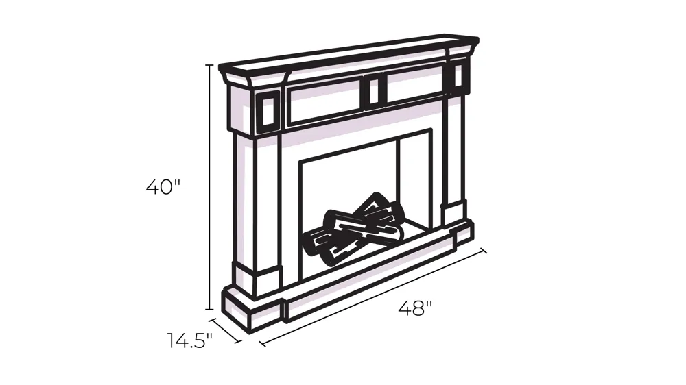 Enright Color Changing Fireplace Dimensions