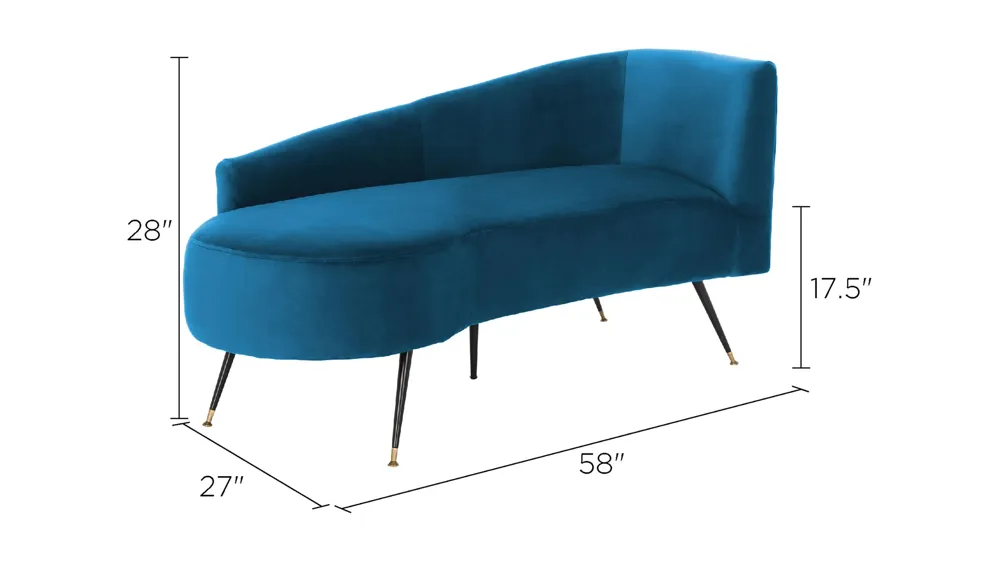 Phoebe Parisian Settee Dimensions