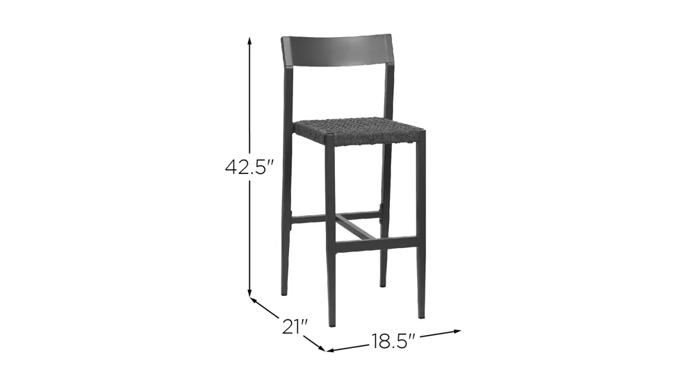 Ronan Bar Stool Set of 2 Dimensions