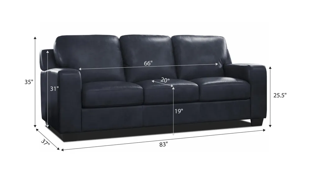 Bari Leather Queen Sleeper Dimensions