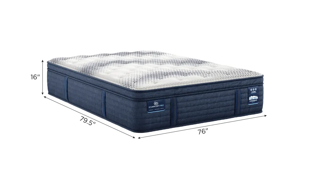Serta iComfort PRO Buckingham Plush Pillow Top Mattress Dimensions