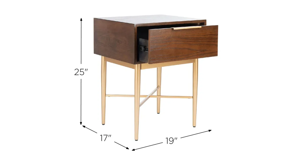 Toby One-Drawer Nightstand Dimensions