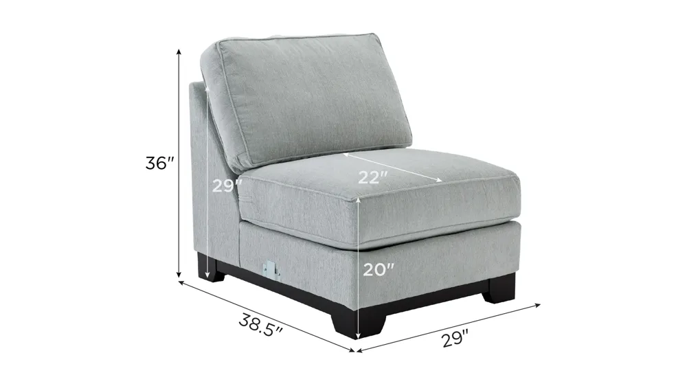 Arlo Armless Chair Dimensions