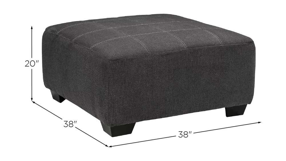 Ambee Oversized Accent Ottoman Dimensions