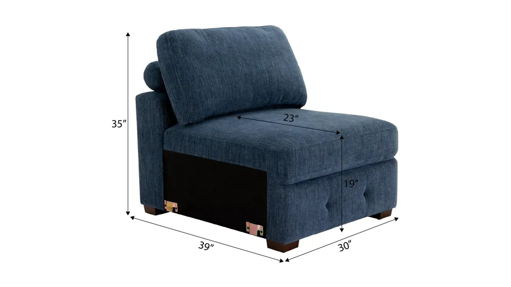 Dolman Armless Chair Dimensions