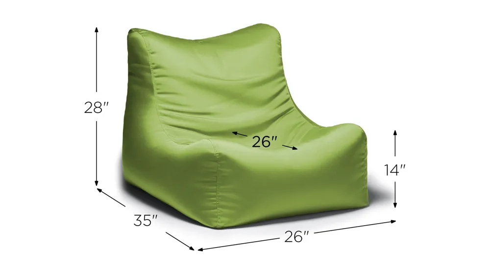 Tobin Outdoor Bean Bag Chair Dimensions
