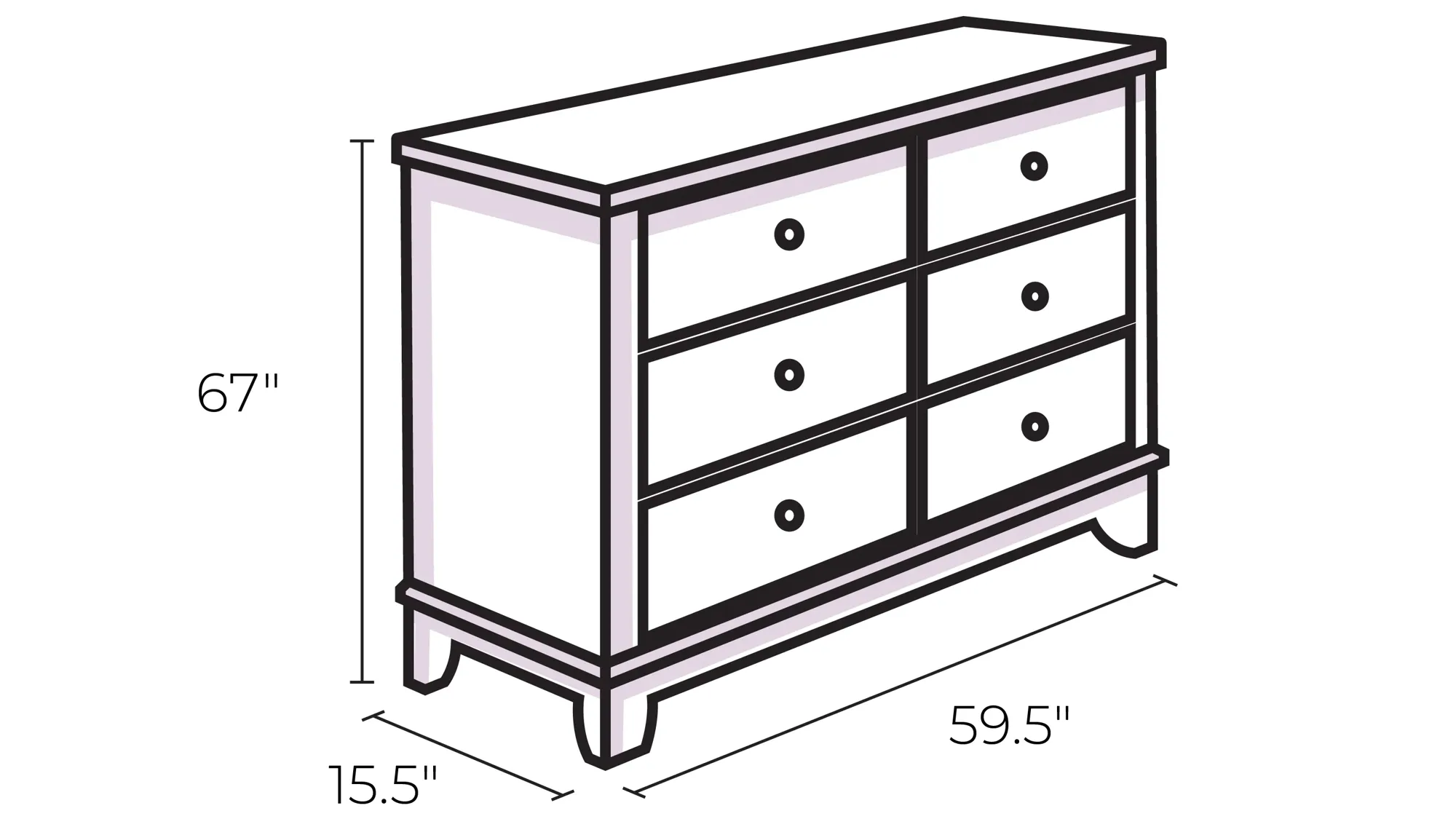 Belachime Dresser and Mirror