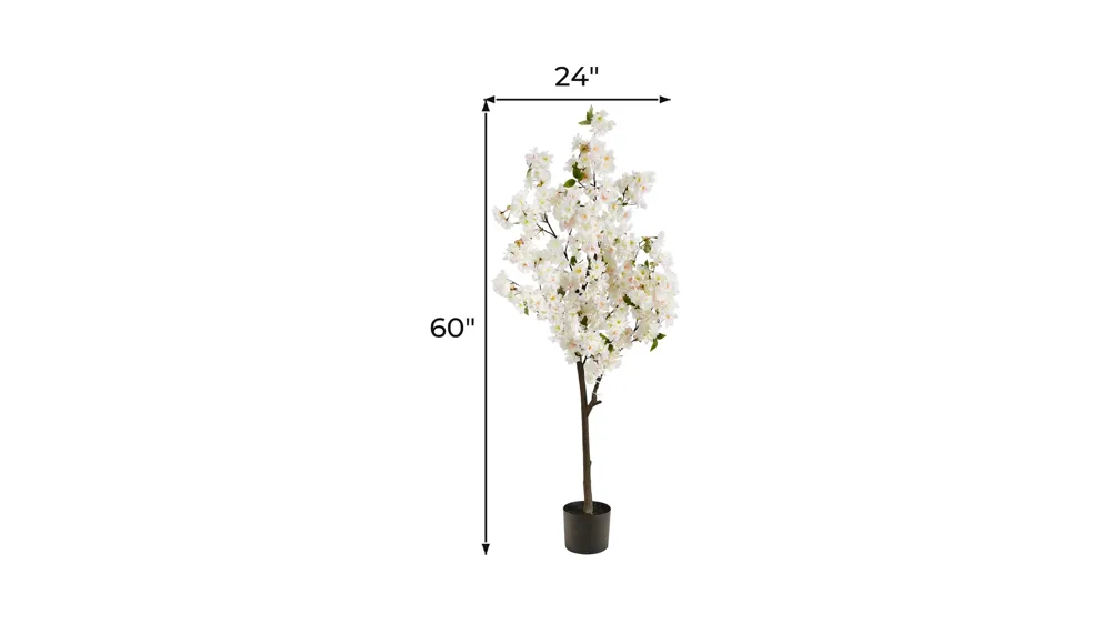 5' Cherry Blossom Artificial Tree Dimensions