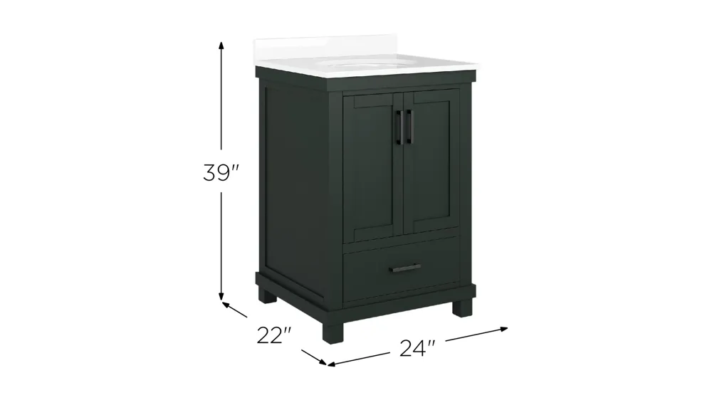 Cowley 24" Bathroom Vanity Dimensions