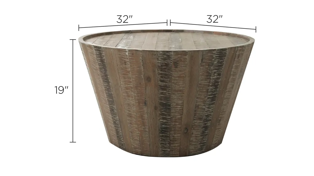 Conundrum Round Coffee Table Dimensions