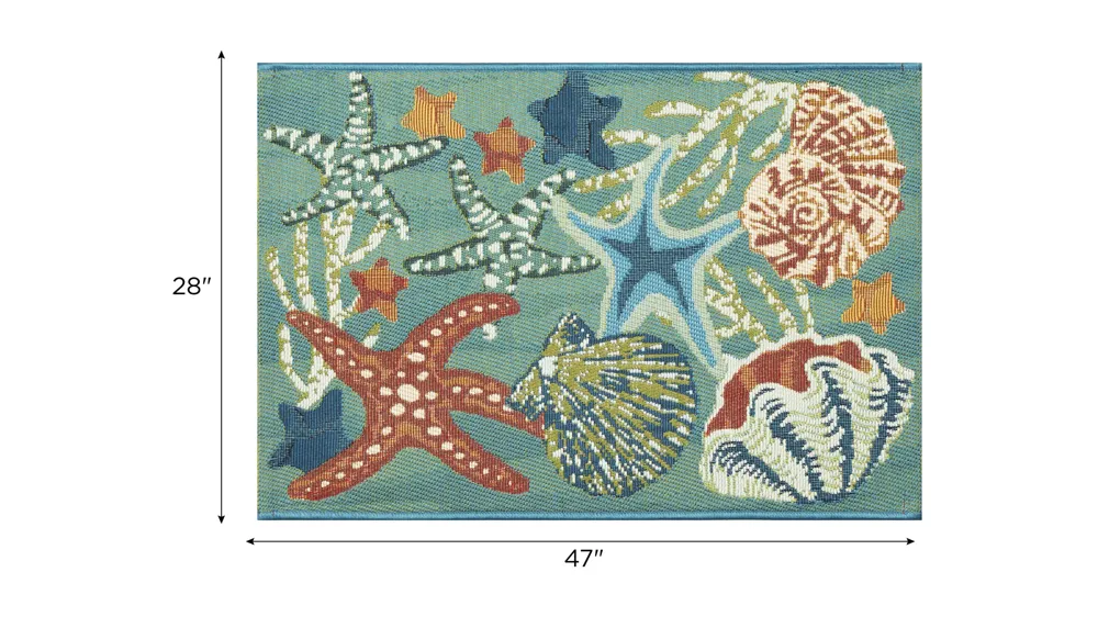 Esencia Starfish Song Indoor/Outdoor Mat Dimensions