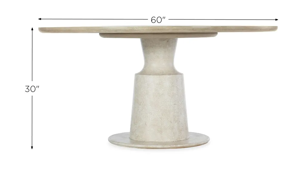 Cascade Round Pedestal Dining Table Dimensions