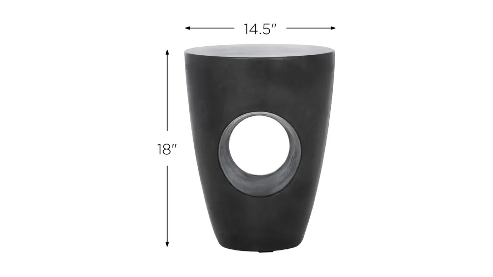 Arvin Outdoor Concrete Accent Stool Dimensions