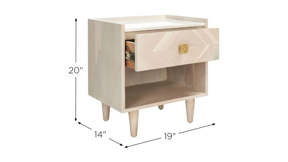 Bora Parquet Nightstand Dimensions