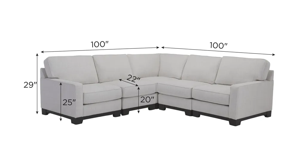 Artemis I 5-pc. Sectional Dimensions