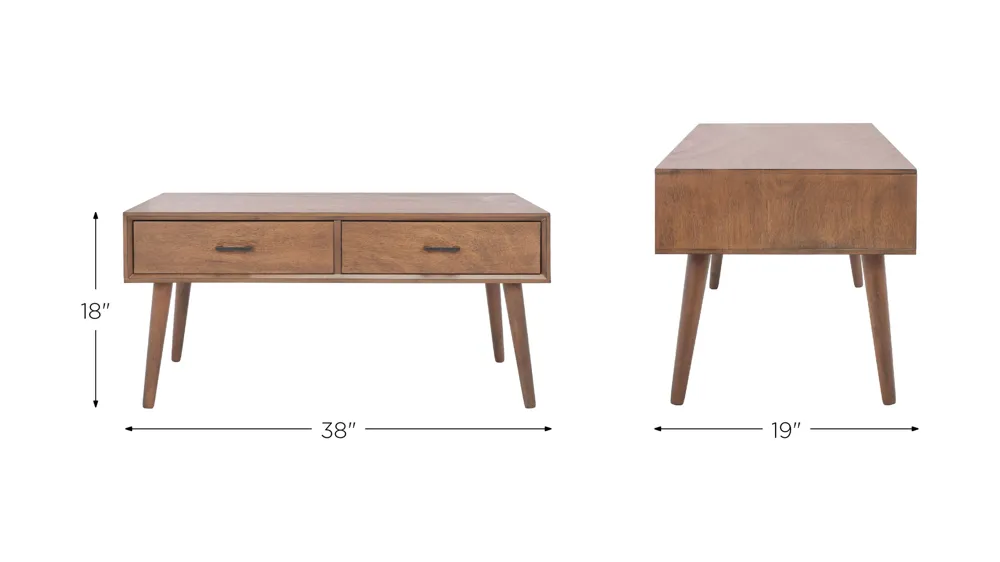 Miriam 2 Drawer Coffee Table Dimensions
