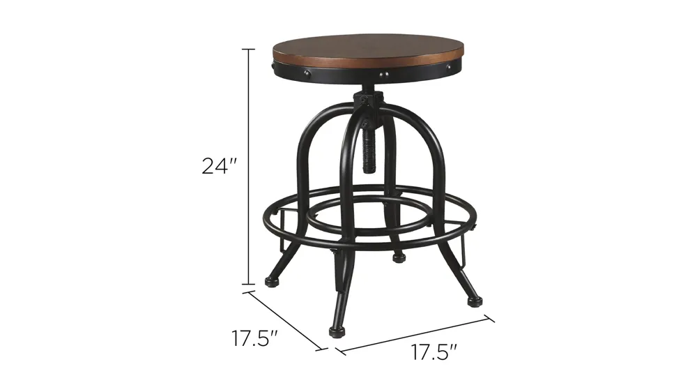 Valebeck Counter Stool Set of 2 Dimensions