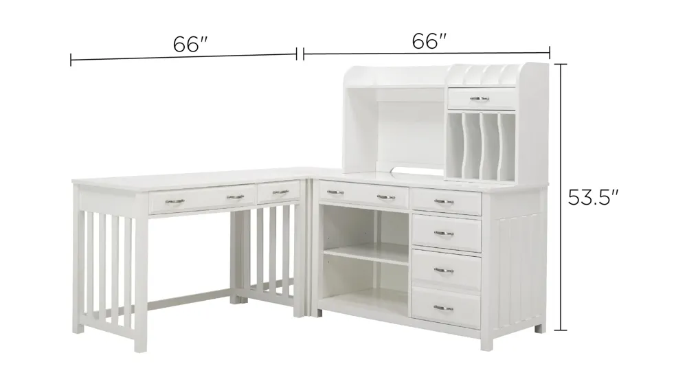 Linbrooke 4-pc. Desk W/ Hutch Dimensions