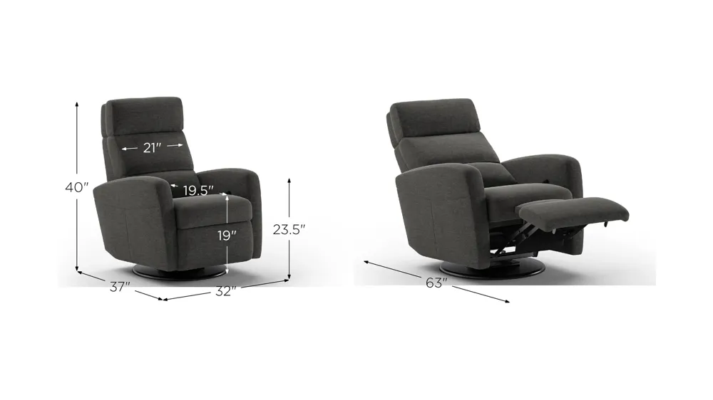 Sloped Manual Recliner Dimensions