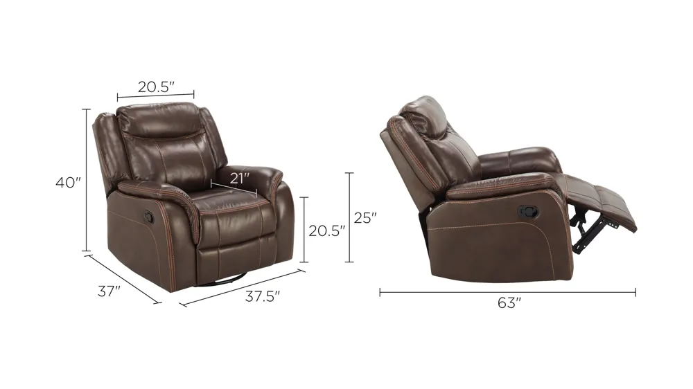 Carrera Swivel Glider Recliner Dimensions