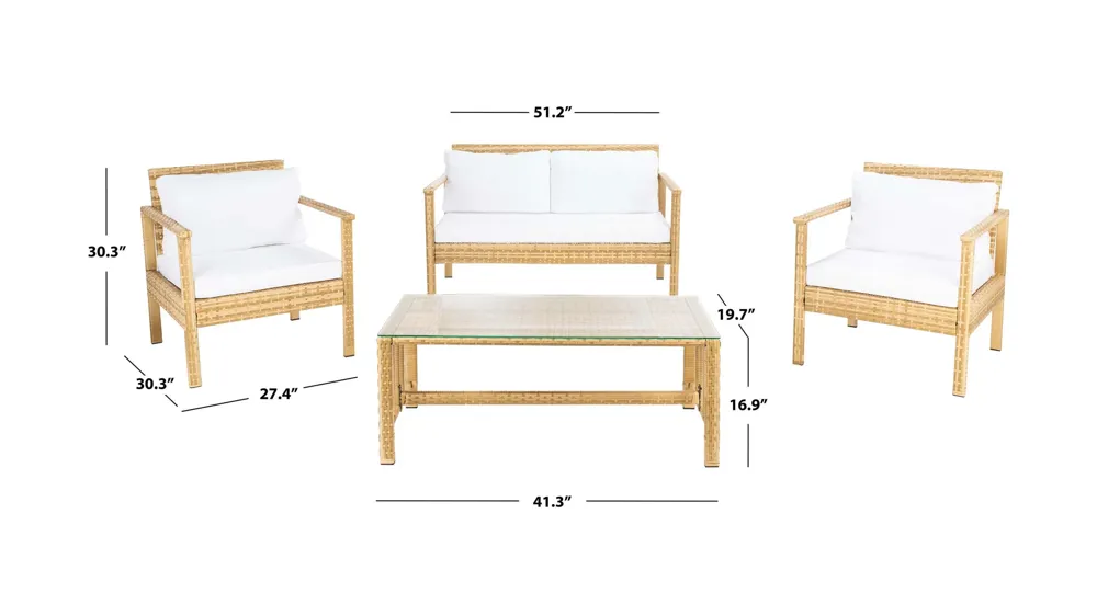 Winta 4-pc. Patio Set Dimensions