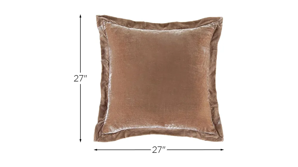 Stella Silk Velvet Flanged Euro Sham Dimensions