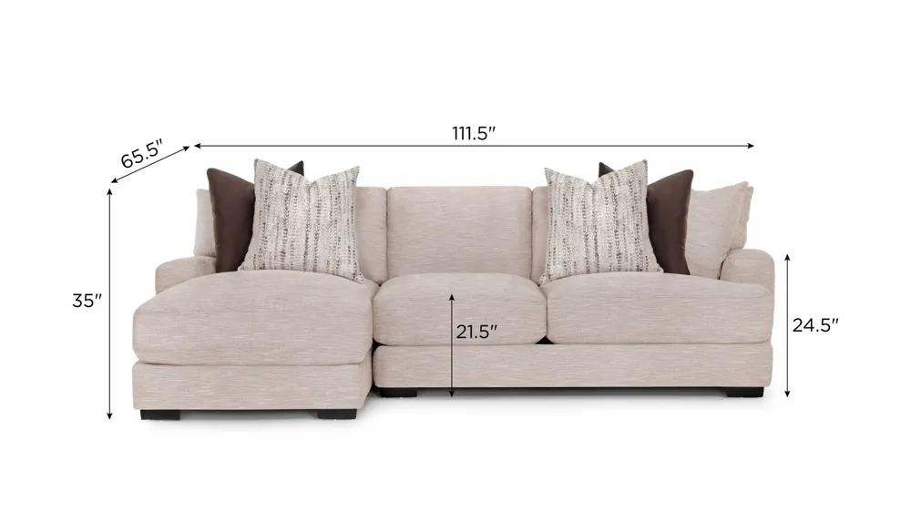 Carter 2-pc. Sectional Dimensions