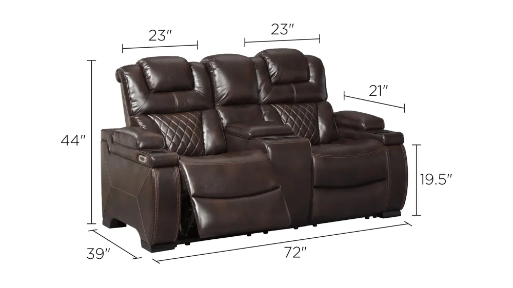 Thorburn Power Reclining Loveseat Dimensions