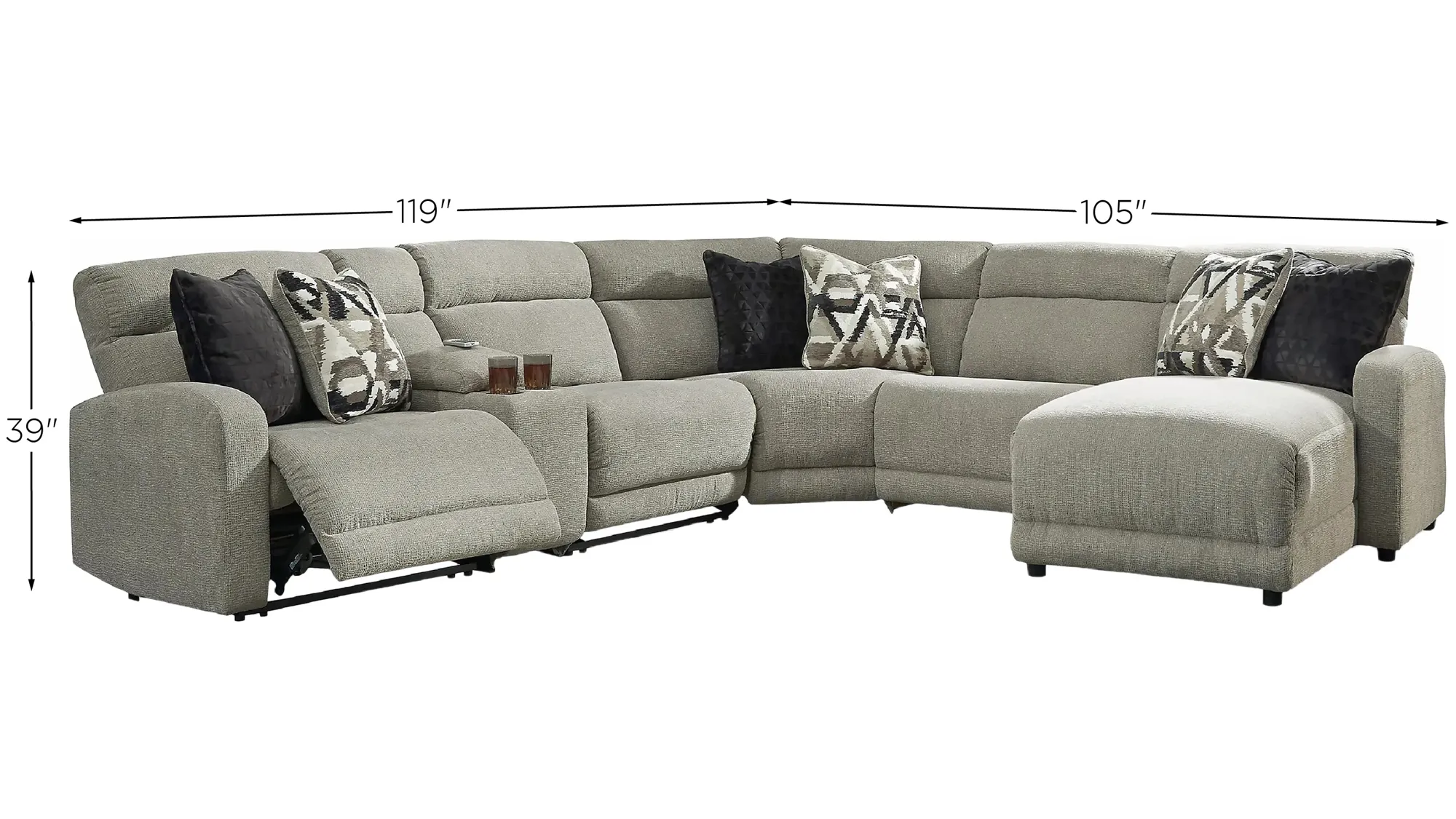 Colleyville 6-pc. Power Reclining Sectional with Chaise