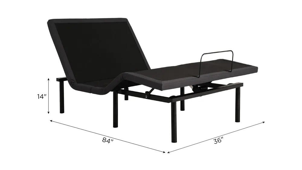 BaseLogic Silver Adjustable Base Dimensions