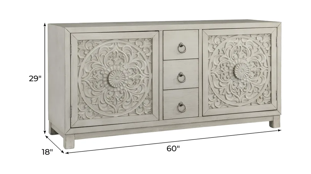 Priscilla 60" Accent Cabinet Dimensions