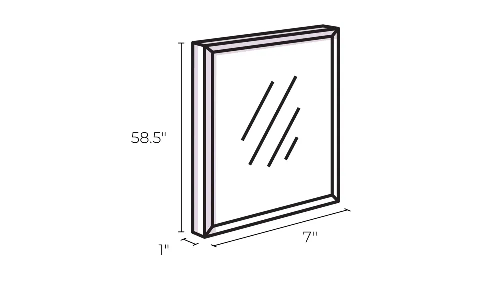 Ivy Collection Silver Metal Wall Mirror Dimensions